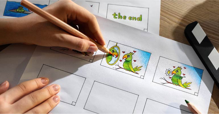 create storyboard by 2D animation