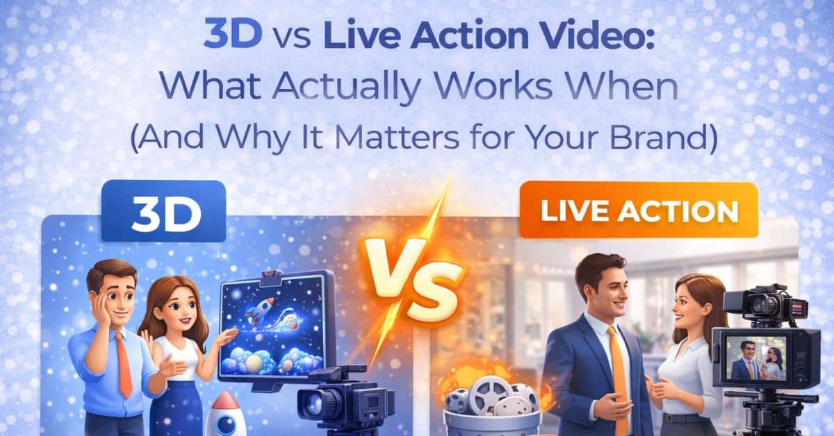 3D vs Live Action Video What Actually Works When (And Why It Matters for Your Brand)