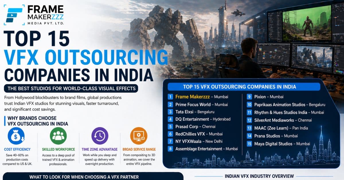 Top 15 VFX Outsourcing Companies in India Best Visual Effect Outsourcing Services (2026)